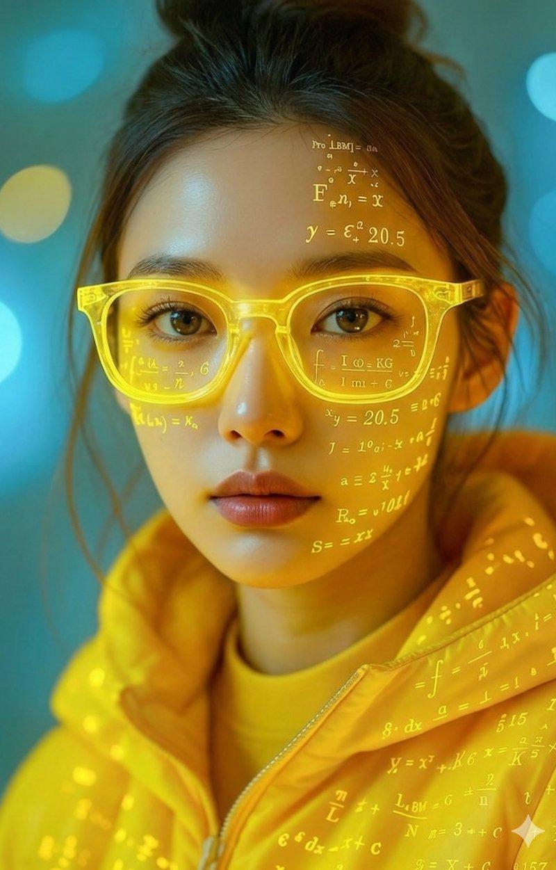 黄金数学投影东亚女性电影感肖像