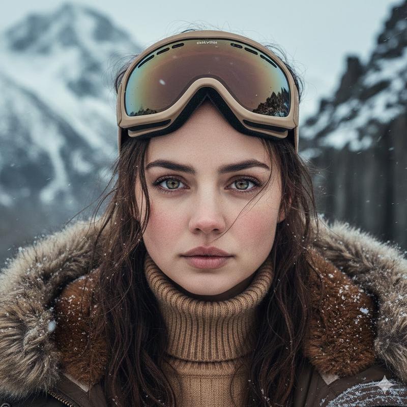 北欧冰雪少女的电影感写实肖像