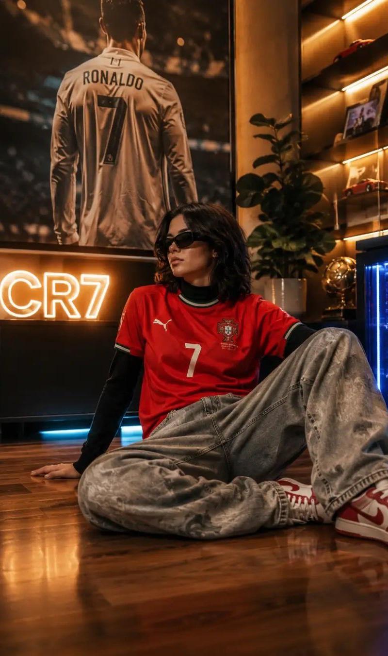 豪华足球运动主题房CR7葡萄牙女球迷
