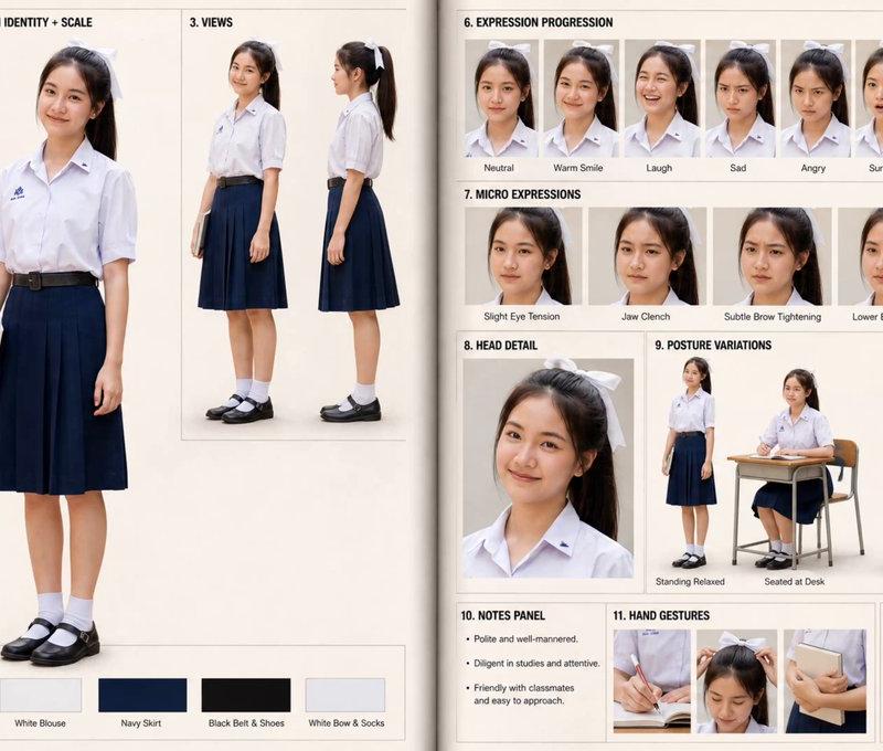 王家卫风格电影级女性角色参考图表