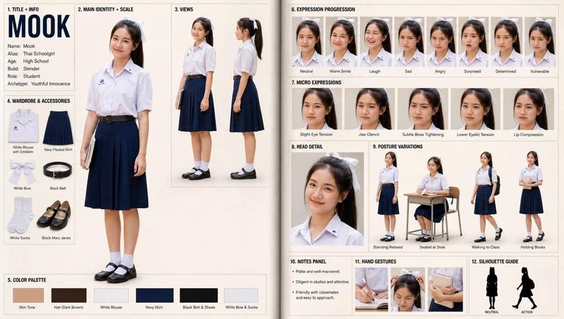 王家卫风格电影级女性角色参考图表