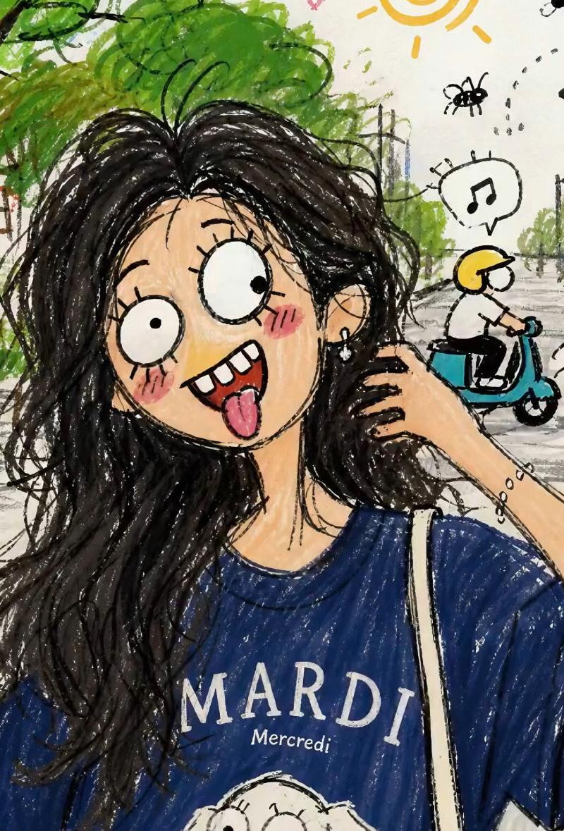 笨拙滑稽涂鸦插画风格化