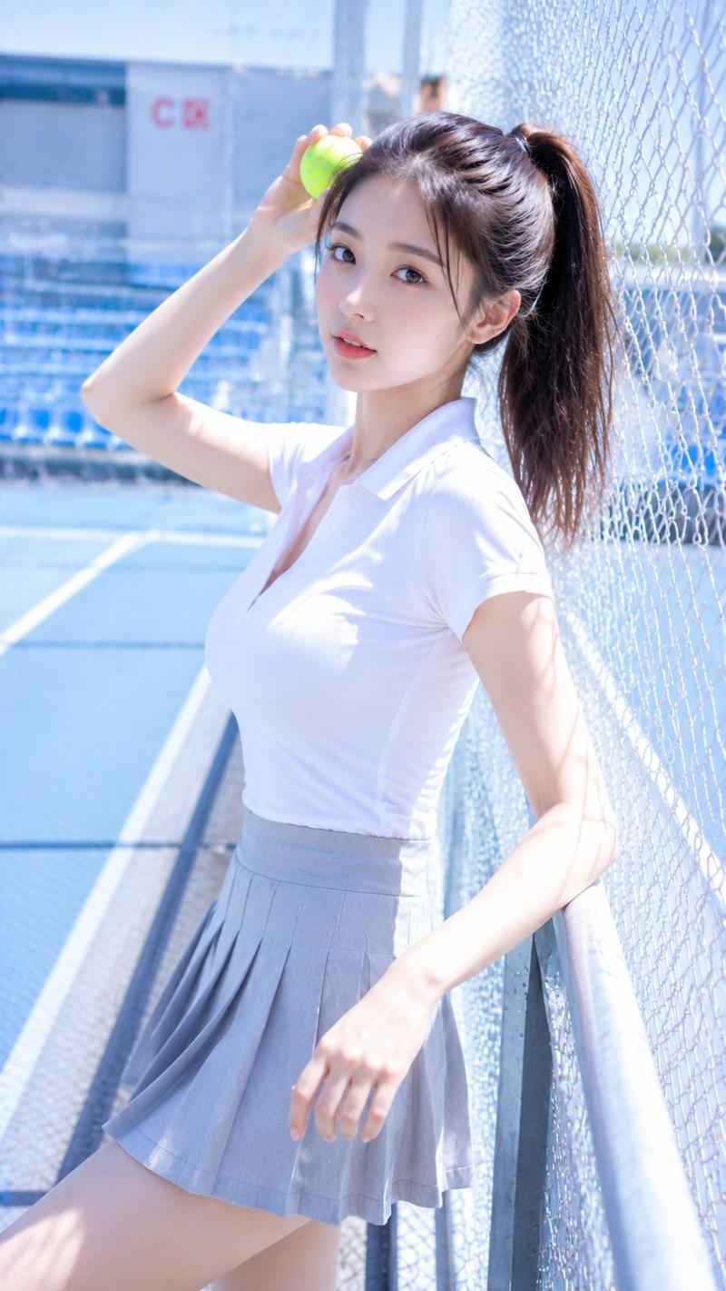 冷白清透CCD网球场生活照