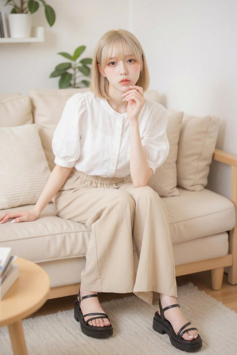 温馨夜晚室内真实穿搭分享