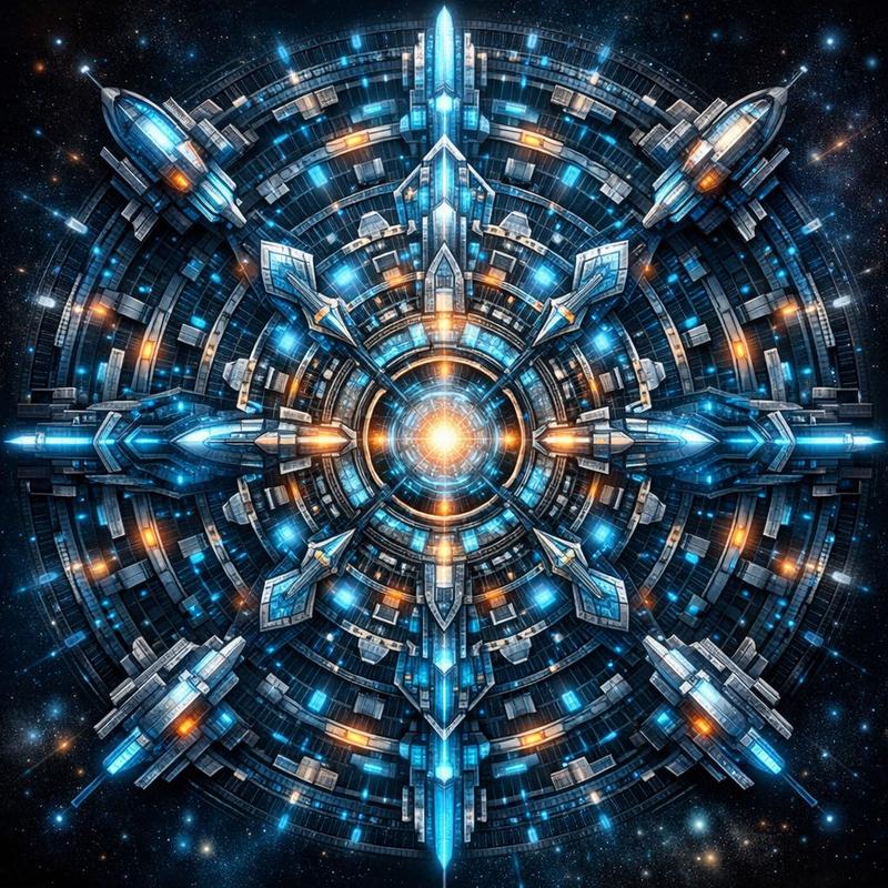 赛博朋克科幻曼荼罗