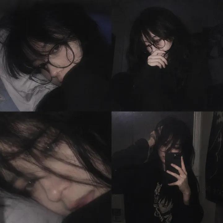 黑暗美学卧室少女拼贴摄影