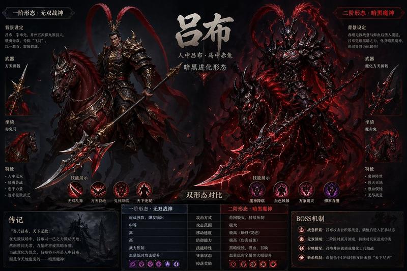 暗黑吕布双形态Boss设定