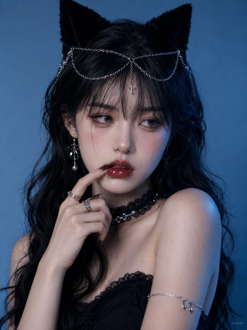 暗黑甜酷猫系社媒美妆写真
