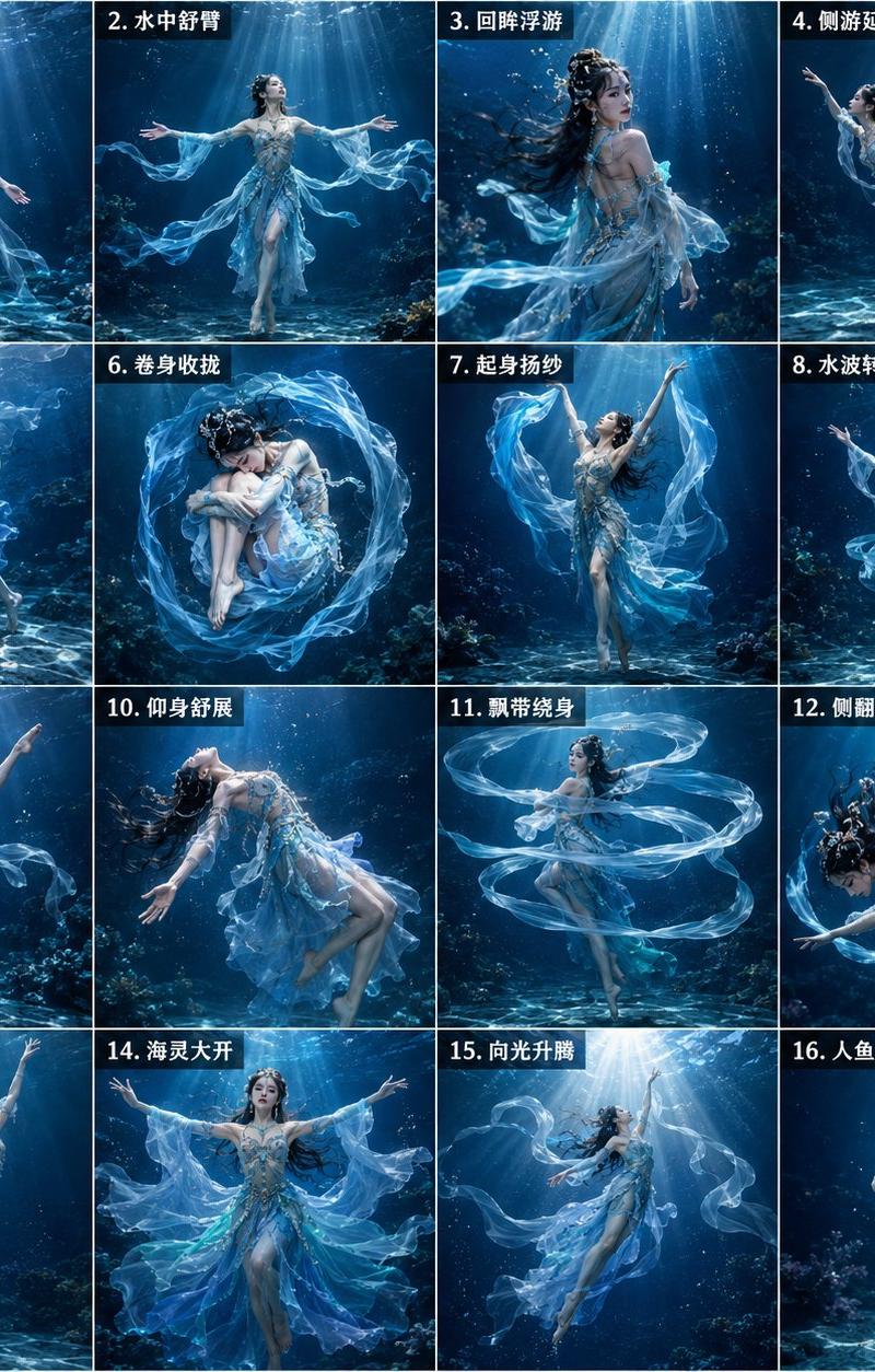 深海人鱼姬舞16宫格分镜故事板