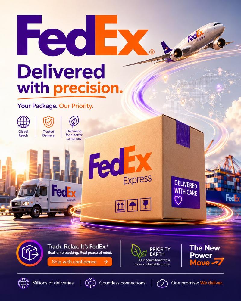 DHL高端品牌创意设计社交媒体营销海报