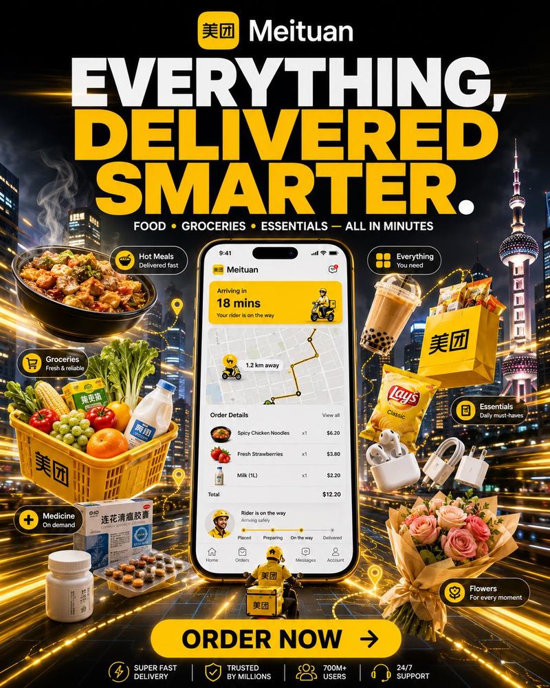 DoorDash高端电商海报提示词