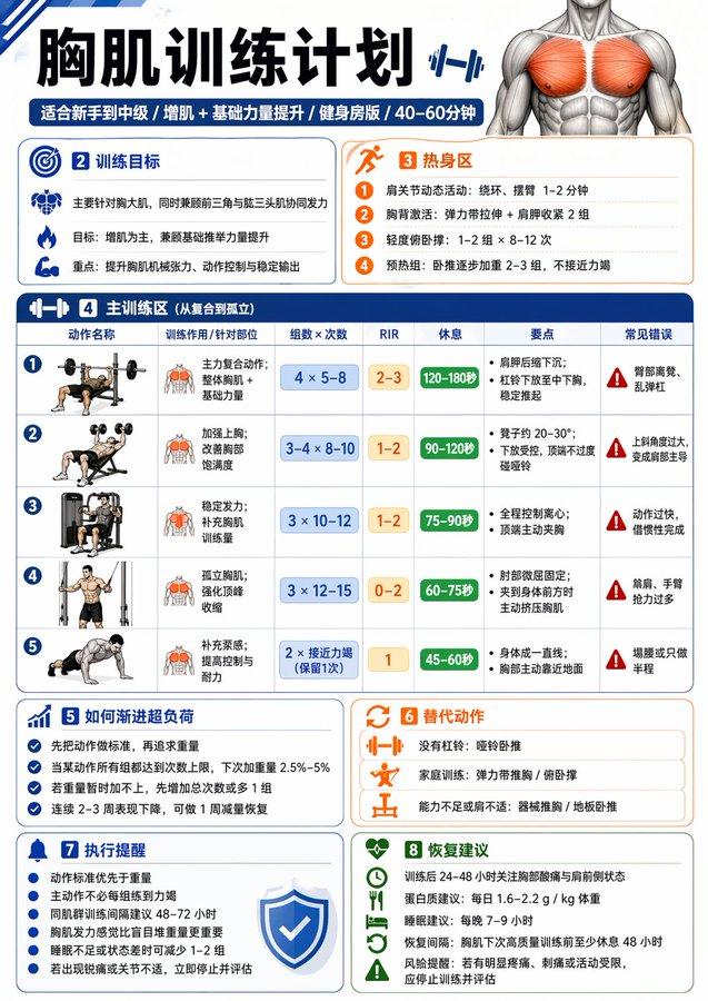 一张中文健身信息图