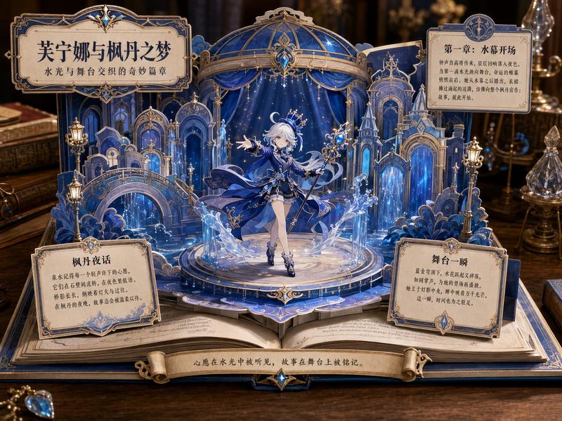 梦境立体书剧场海报提示词