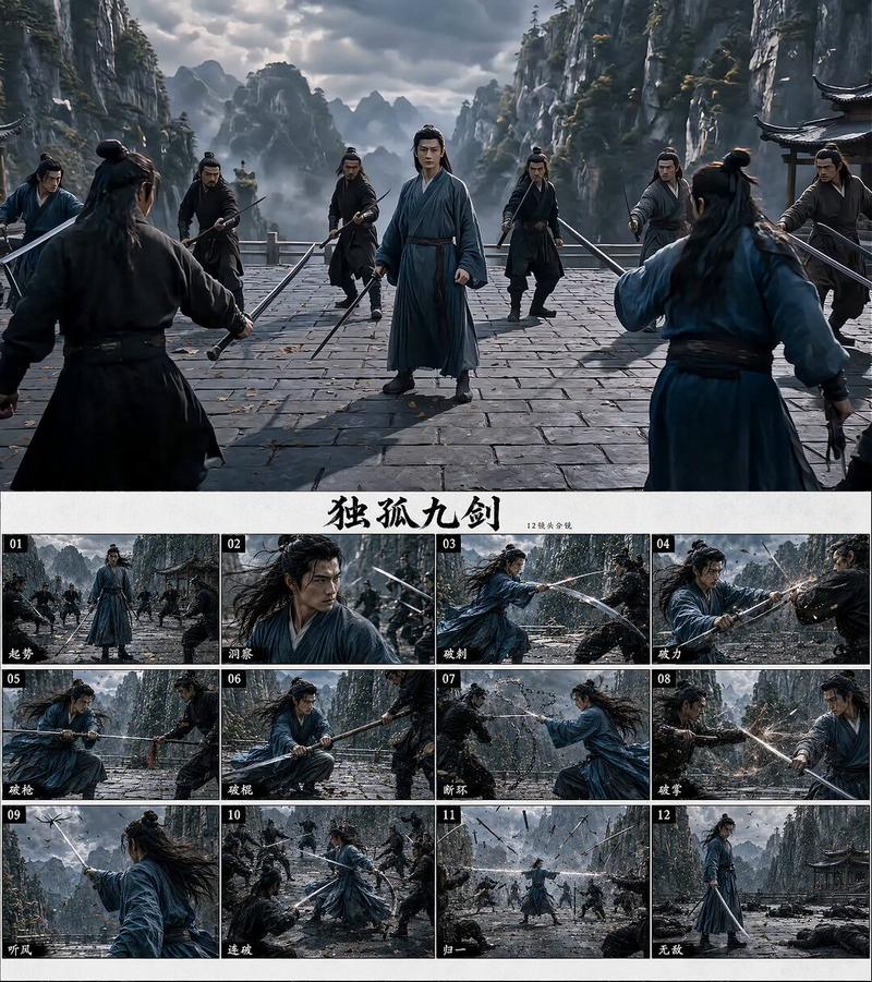 独孤九剑破尽天下招动作分镜