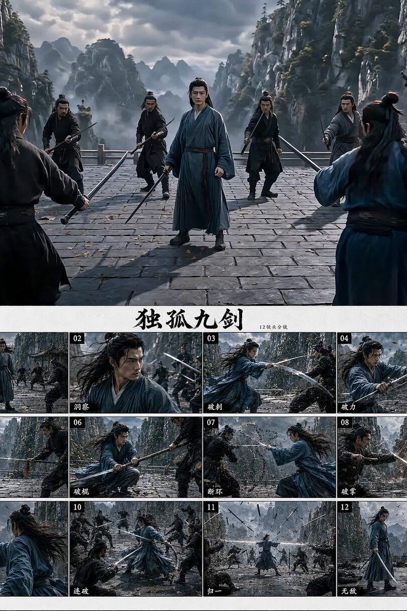 独孤九剑破尽天下招动作分镜