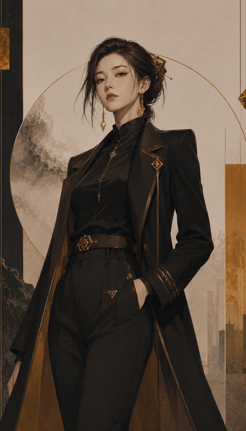 东方成年女性人物插画系列