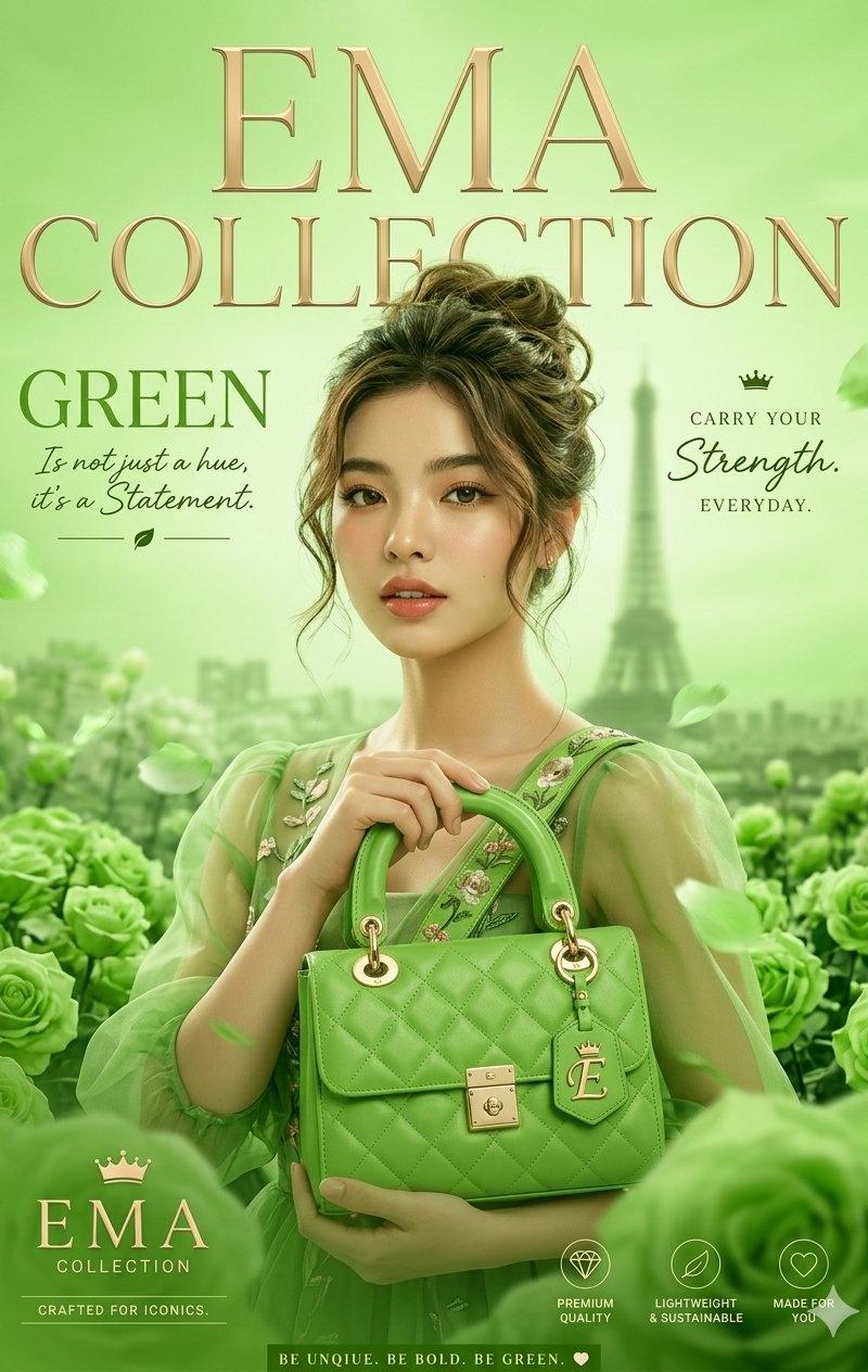 鹦鹉绿梦幻玫瑰时尚杂志海报