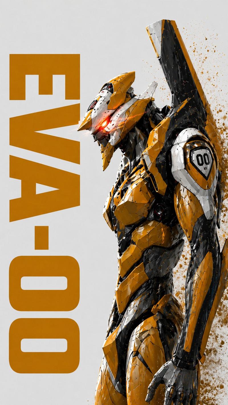 EVA零号机侧身油画风写实机甲