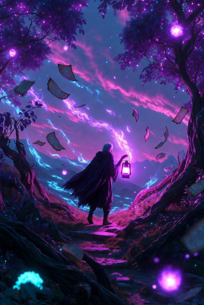 紫焰指引下的奇幻说书人与梦境