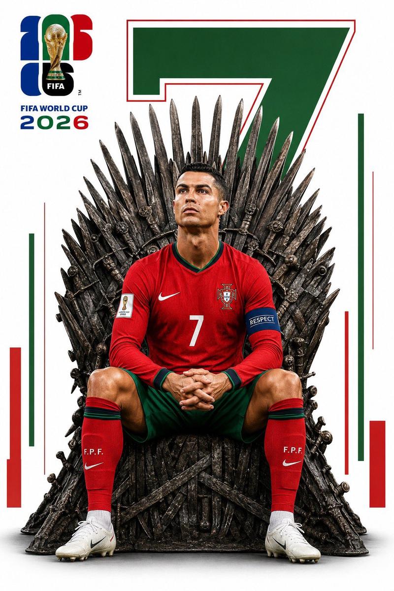 2026世界杯球星铁王座运动海报