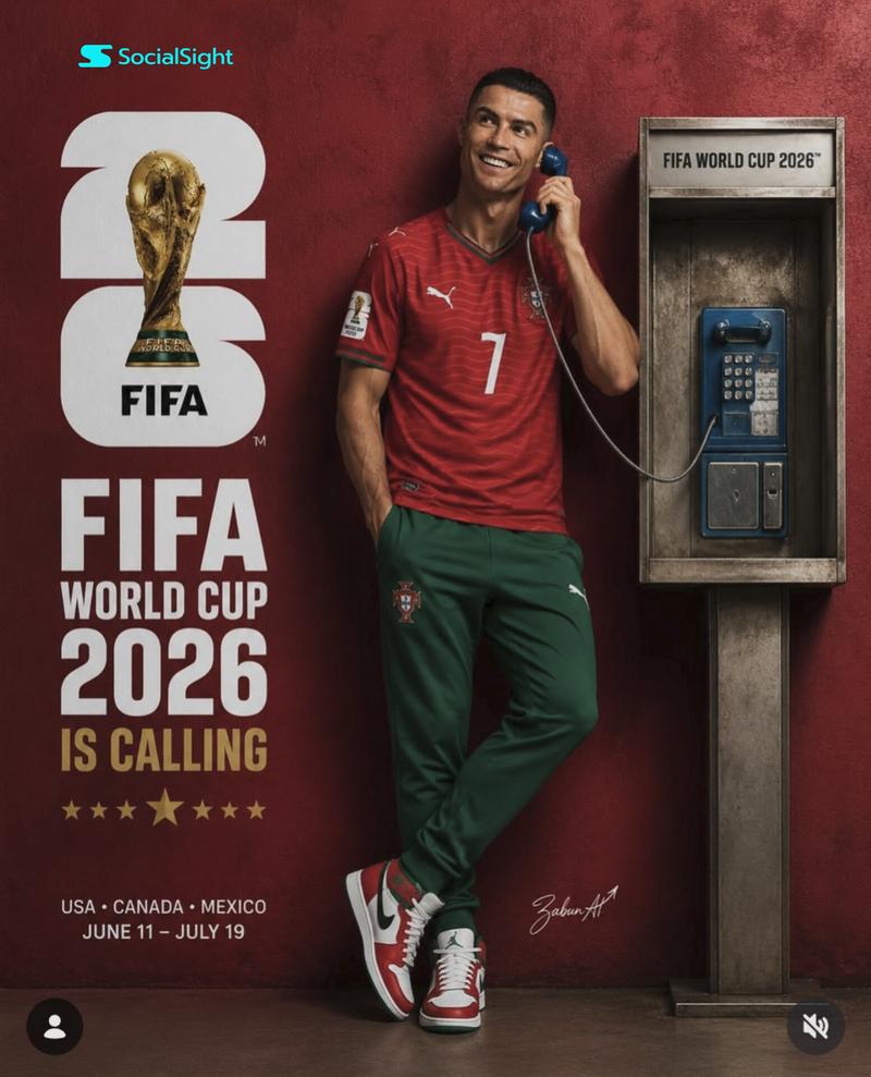 2026世界杯C罗宣传海报
