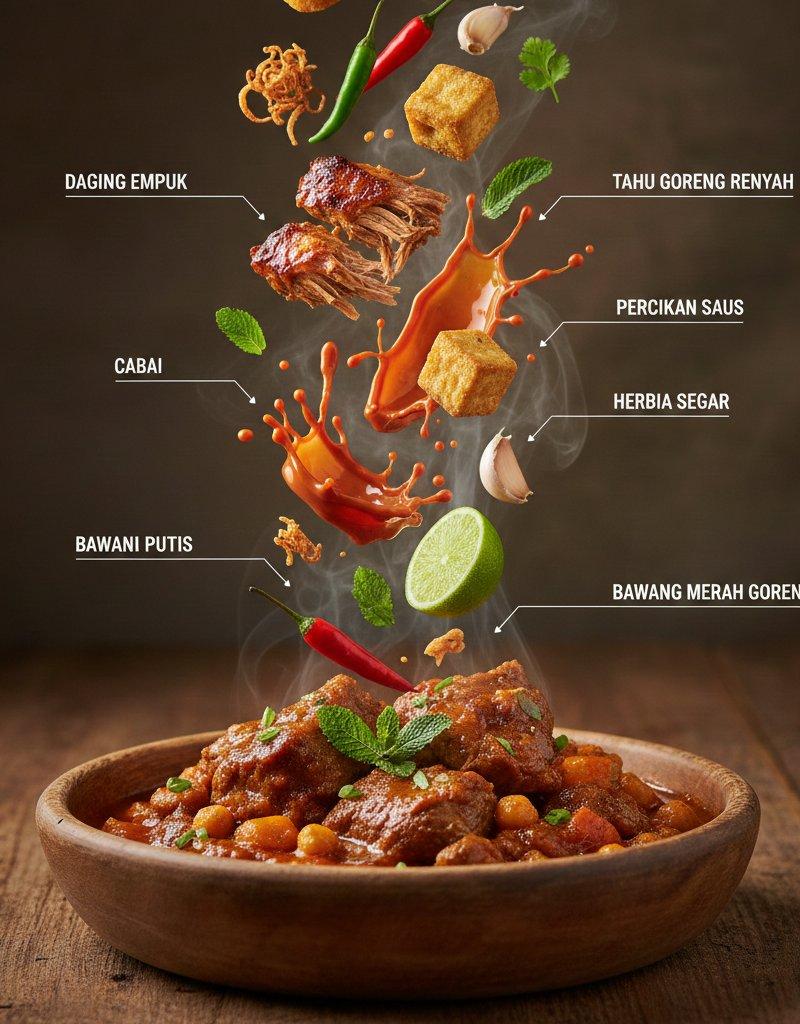 反重力悬浮阿拉伯美食解构图
