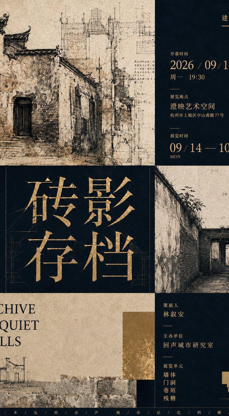 几何拼贴式策展艺术海报设计