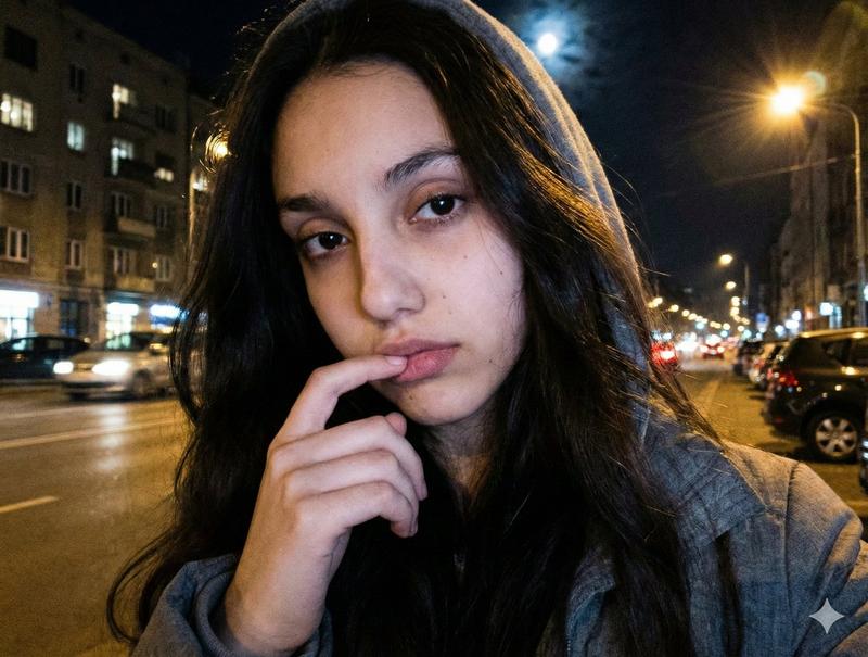 金色轮廓光下手指触唇的绝美深夜自拍