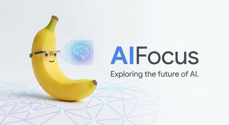 谷歌美学AI焦点香蕉主题推特横幅