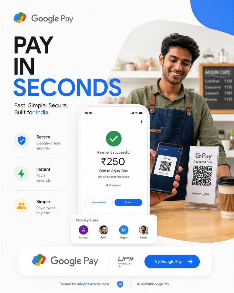 Google Pay印度高端社媒海报设计