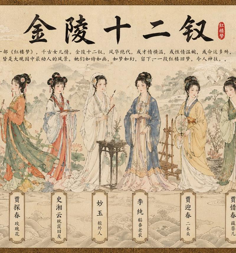 国风工笔八仙长卷插画