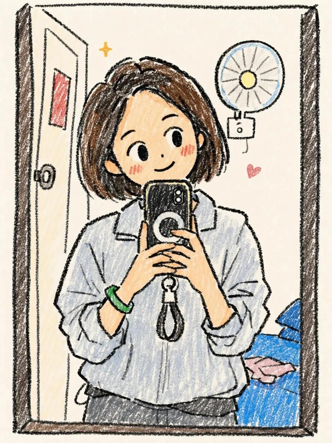 手绘涂鸦风格卡通肖像插画