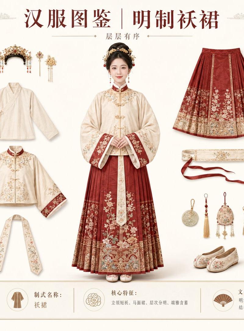 女子汉服图鉴海报