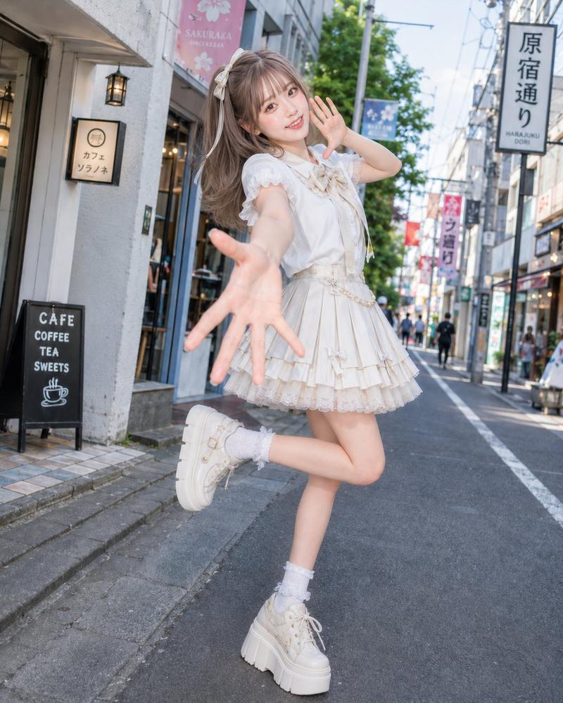 原宿白昼午后少女风日系街头写真