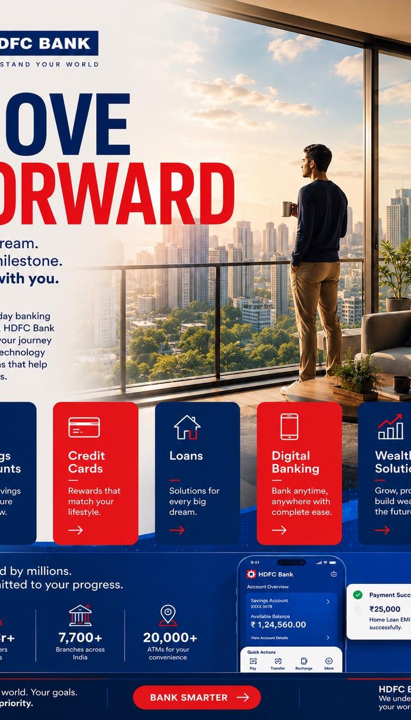 顶级金融品牌HDFC银行社媒创意视觉