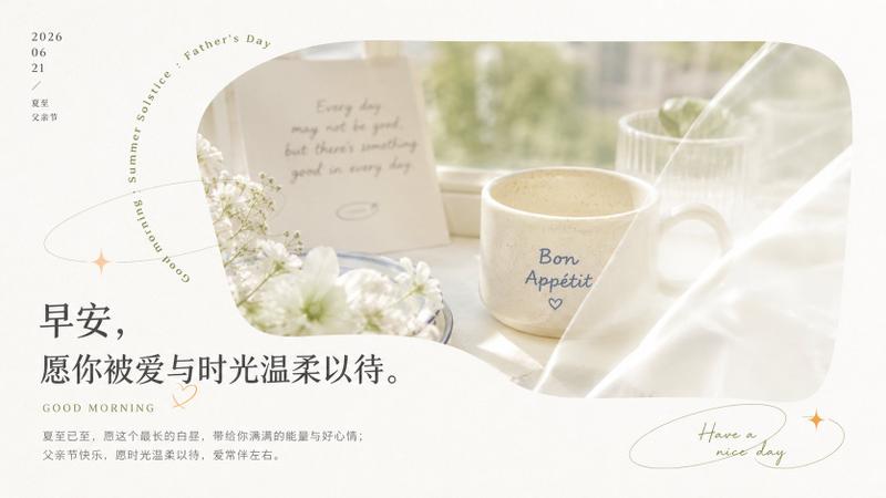 治愈系晨间仪式感橙色早安图文