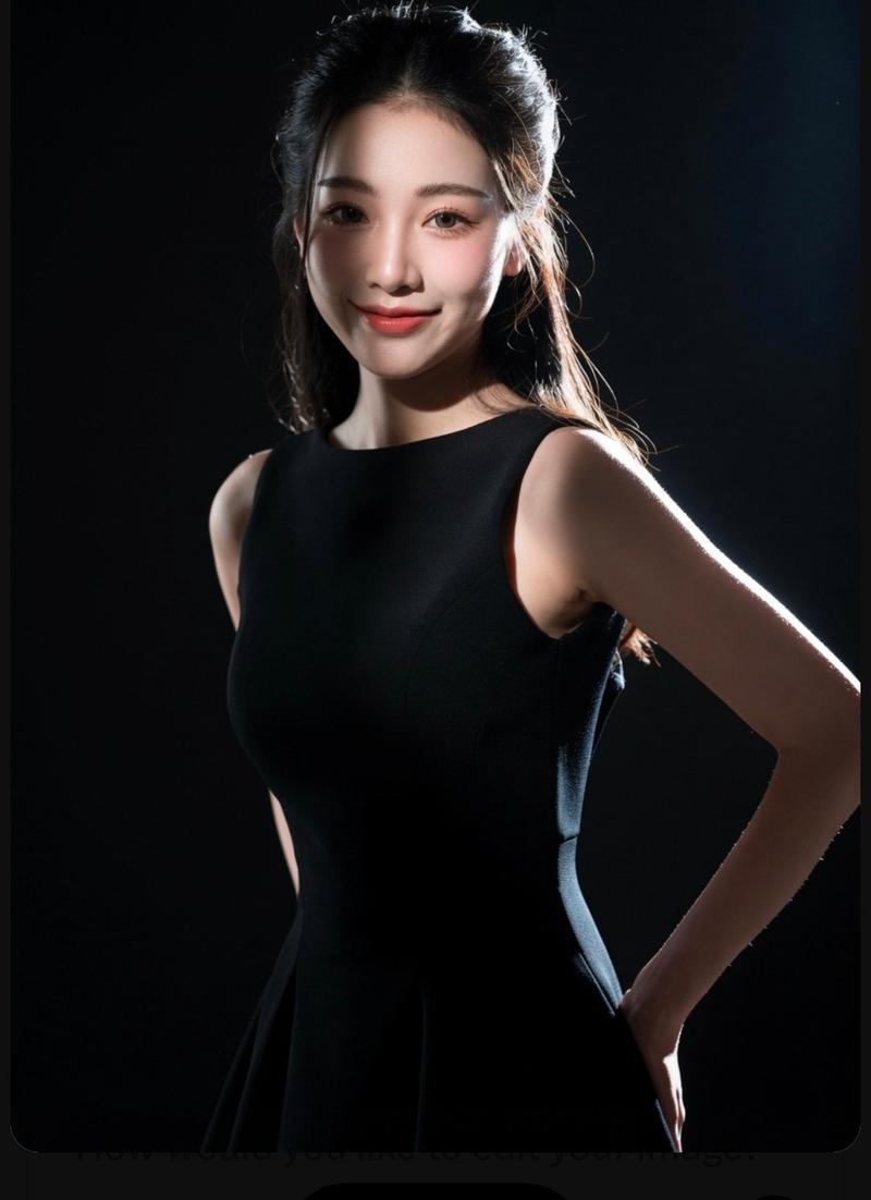 高端电影感亚裔女性与西装男士影棚肖像