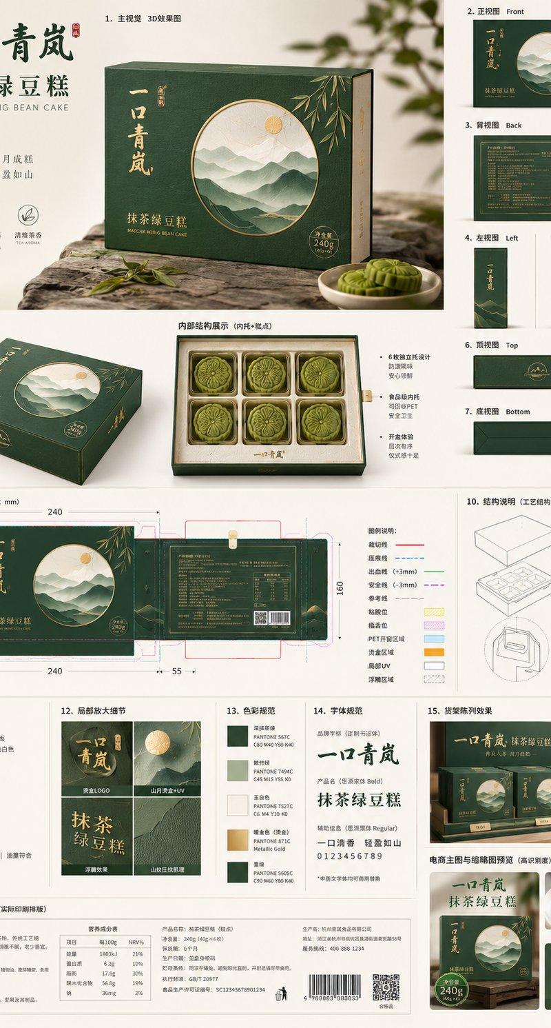 高端电商糕点包装全流程设计方案
