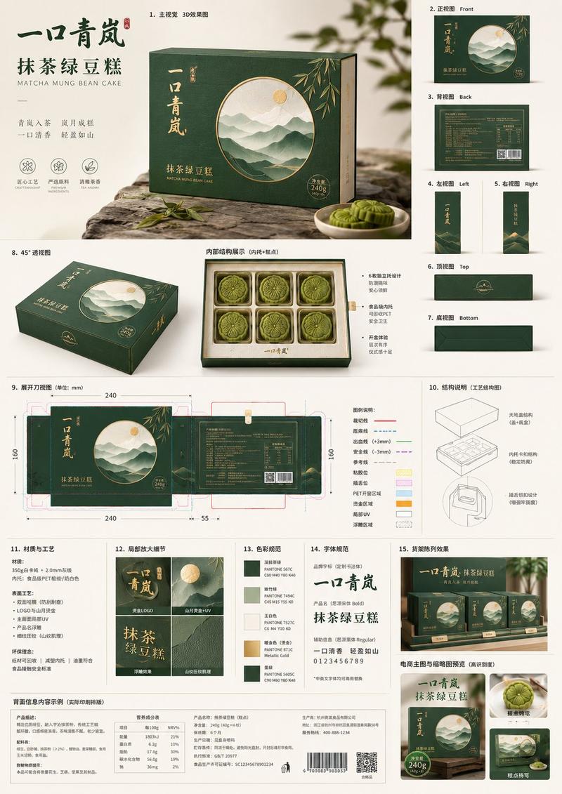 高端电商糕点包装全流程设计方案
