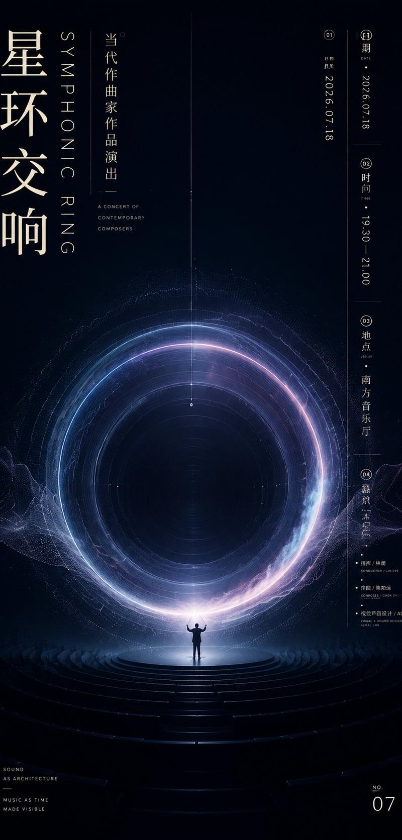 高端实验艺术声音可视化海报设计