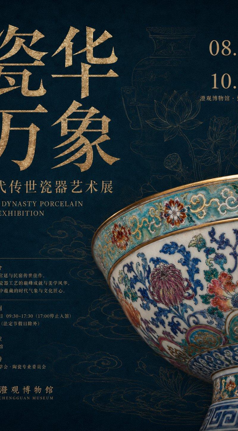 高级东方博物馆展陈海报生成提示词