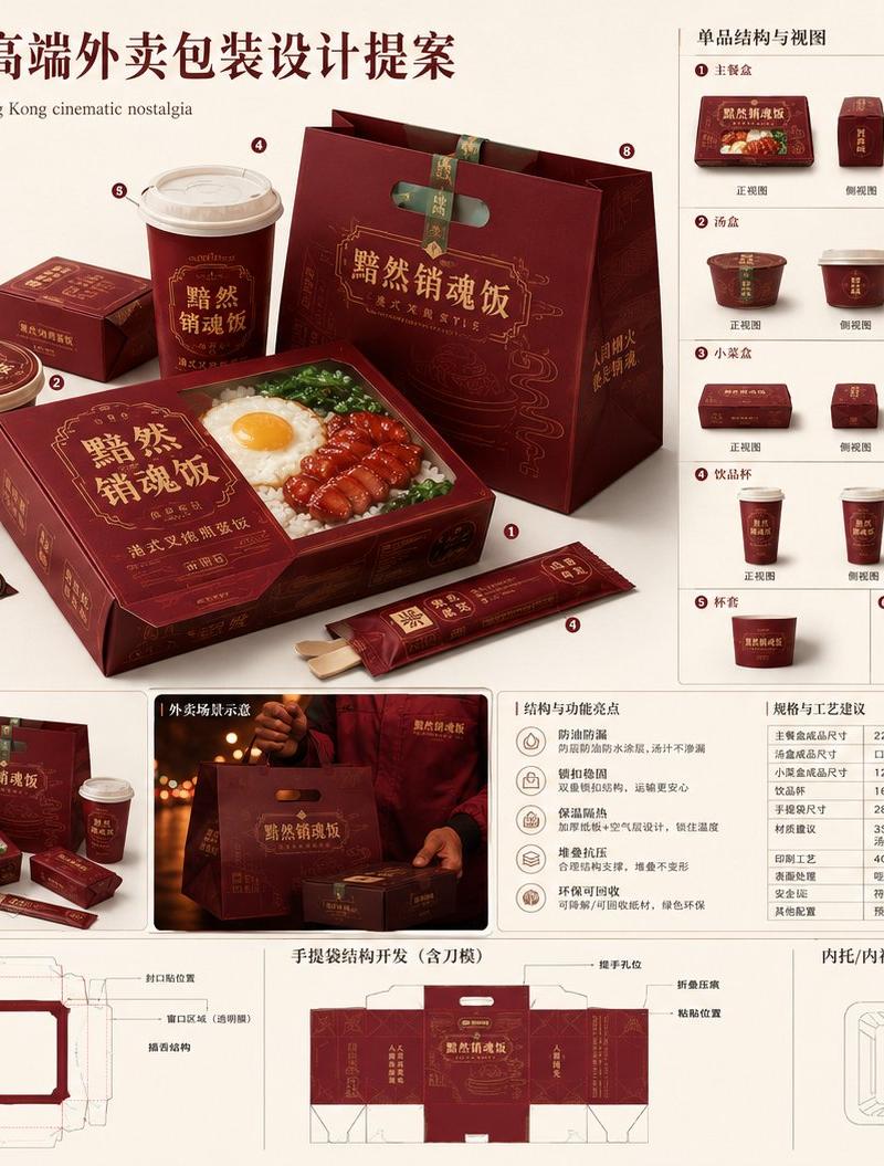 高端外卖包装设计提案板