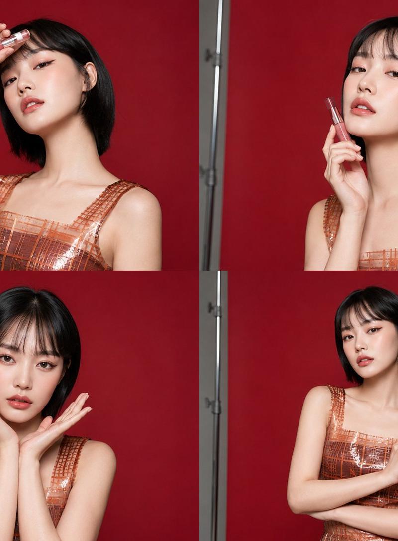 东亚女性高级美妆时尚商业摄影大片