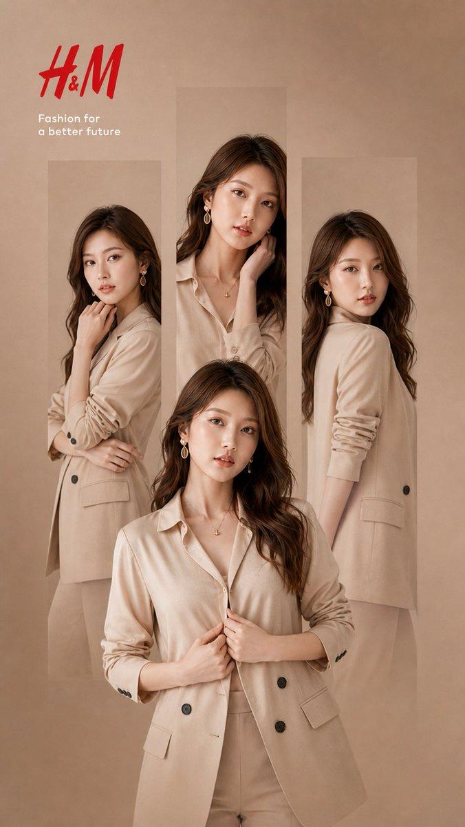 H&M 极简风时尚广告海报