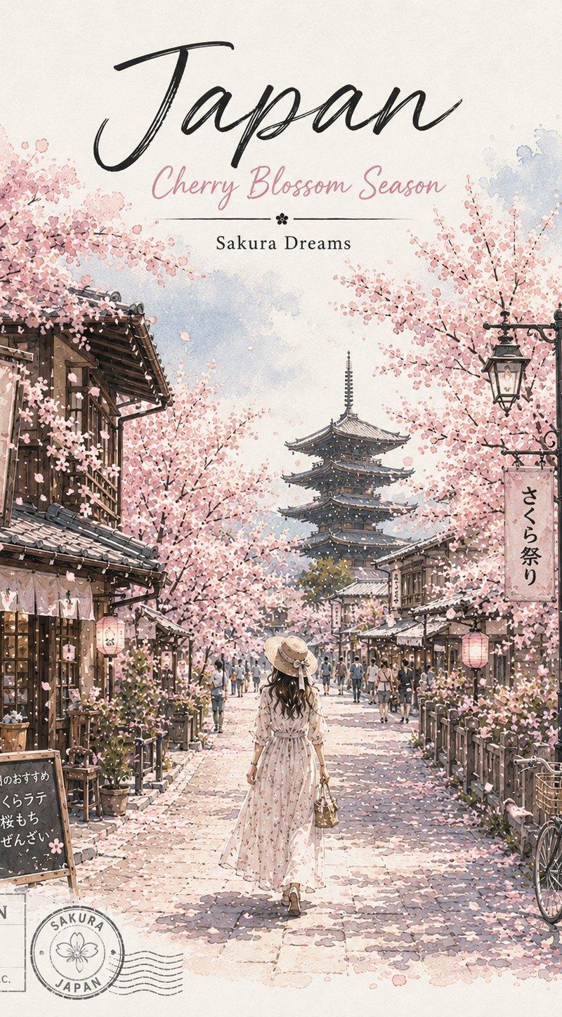 北海道富良野薰衣草复古手绘旅行海报