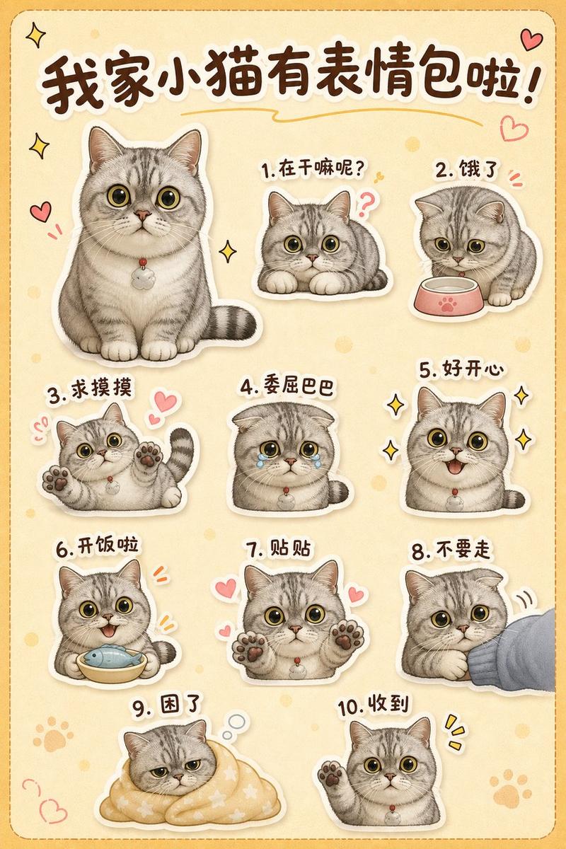 IP形象Q版萌系表情包展示海报