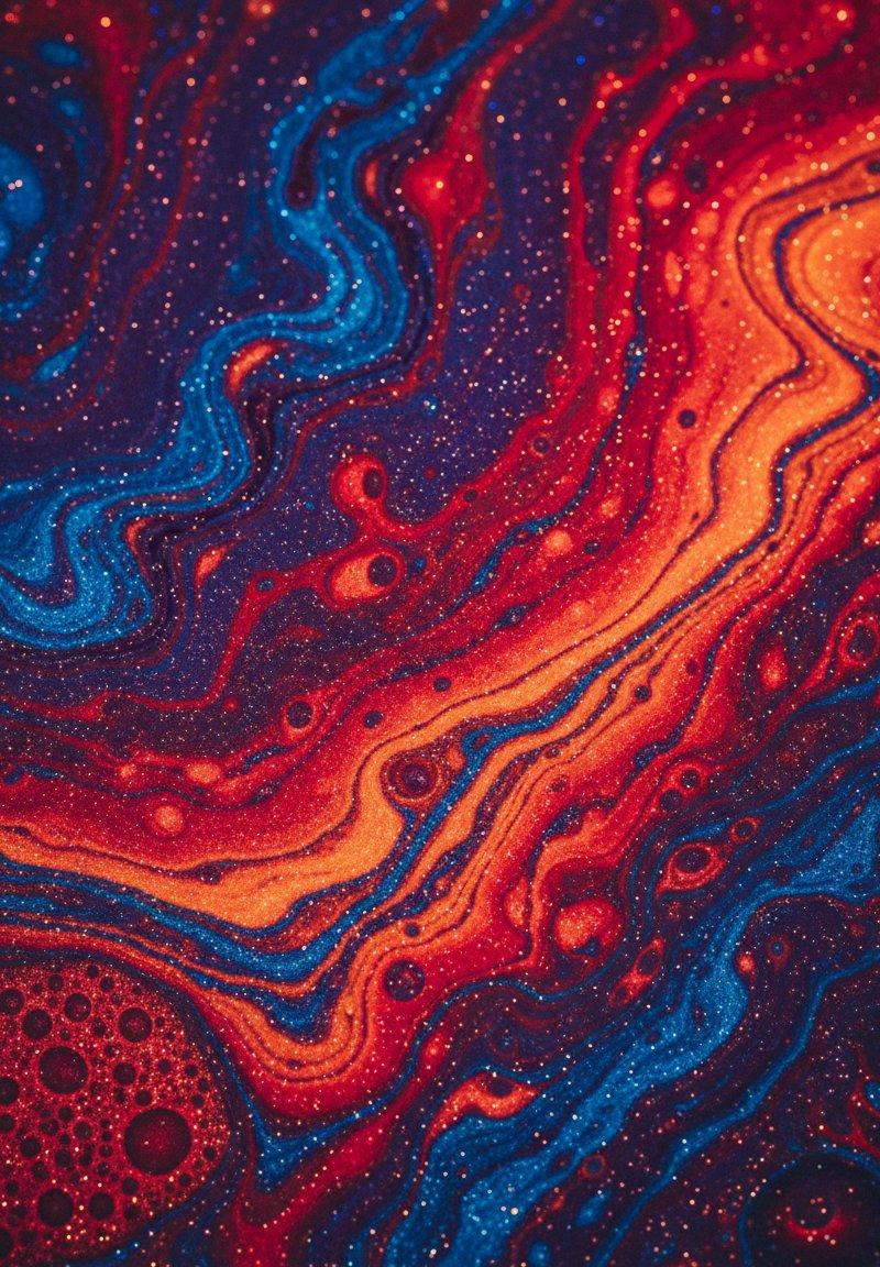 虹彩幻境中的流光溢彩微距