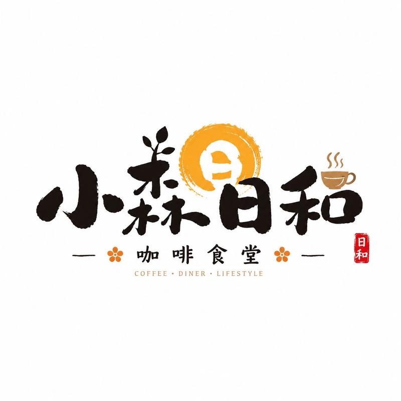 日式书写商铺字标Logo设计
