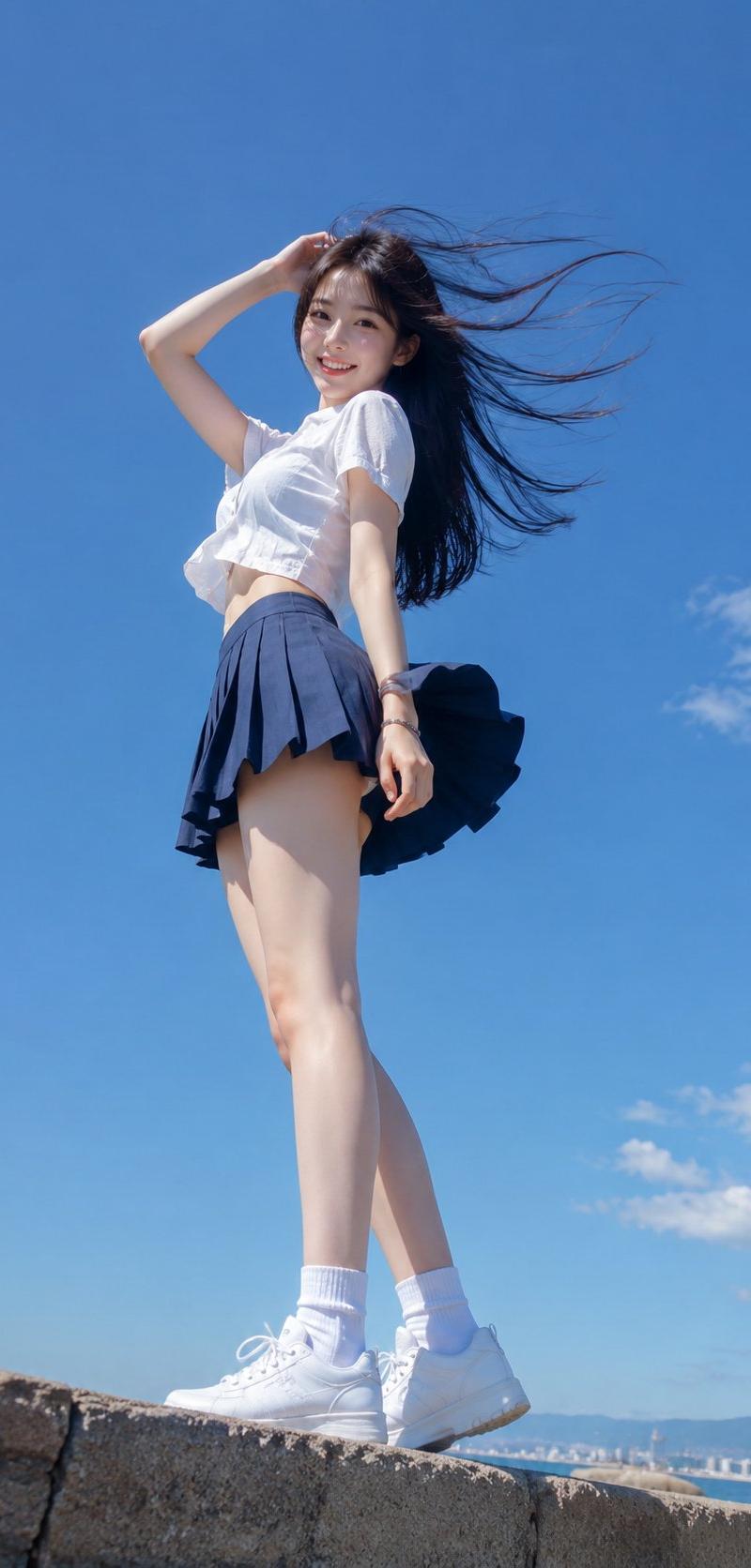 日系夏日清透感户外写实人像摄影