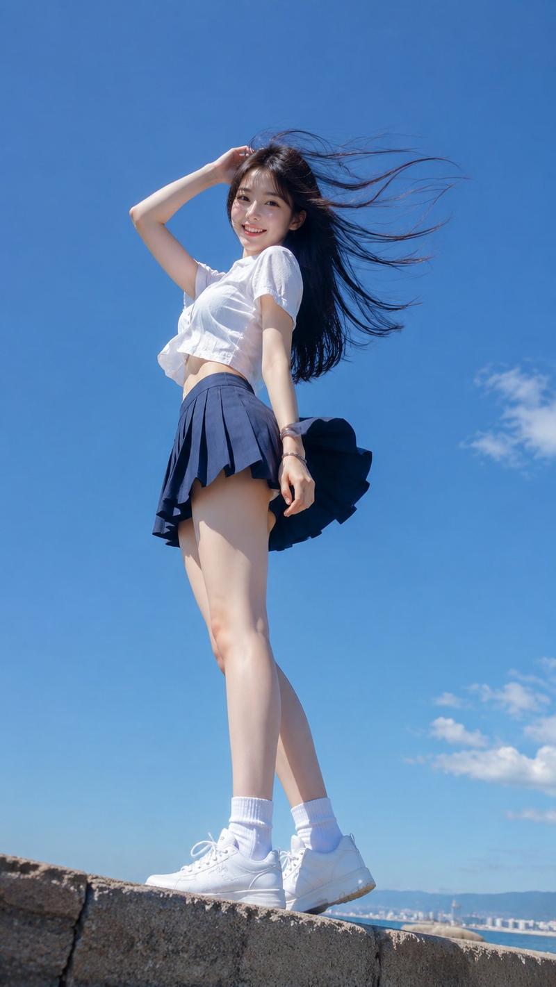 日系夏日清透感户外写实人像摄影